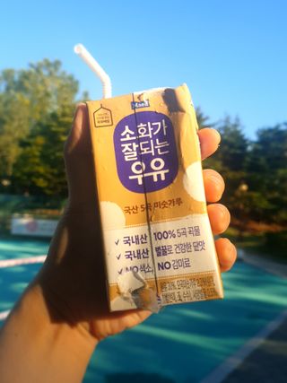 소화가 잘되는 우유 국산 5곡 미숫가루 — 4점을 준 리뷰어가 2021년 9월 올린 사용 사진
