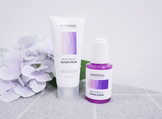 바노바기 코스메틱 바노바기 밀크 씨슬 리페어 세럼 30ml & 크림 50ml — 5점을 준 리뷰어가 2024년 4월 올린 사용 사진