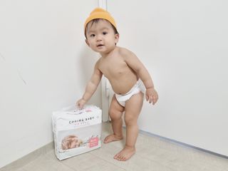 쿠잉 에어드라이  풀커버 밴드기저귀 (S/M/L) 1팩 — 5점을 준 리뷰어가 2022년 12월 올린 사용 사진