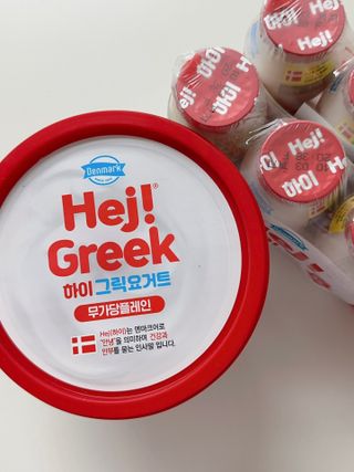덴마크 *[구매평]하이(Hej!) 브랜드 패키지(요구르트, 그릭요거트) — 5점을 준 리뷰어가 2025년 10월 올린 사용 사진