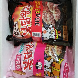 삼양냉동 [삼양] 얇은피불닭왕교자+얇은피까르보불닭왕교자 총4팩 — 5점을 준 리뷰어가 2021년 2월 올린 사용 사진