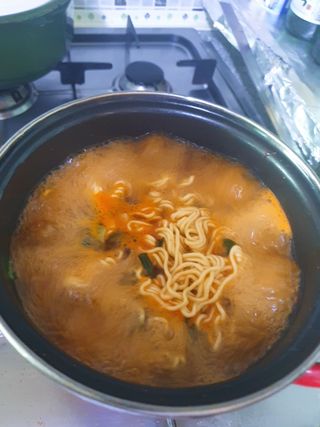 [풀무원] 자연은맛있다 정면, 백면, 홍면  세트 — 5점을 준 리뷰어가 2021년 4월 올린 사용 사진