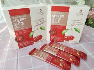 자연에온 가득담은 몽모랑시 타트체리 콜라겐 젤리스틱 — 5점을 준 리뷰어가 2021년 1월 올린 사용 사진