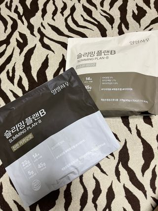 일일하우 슬리밍 플랜B 고소한 귀리맛, 진한 카카오맛 (체중조절식) — 5점을 준 리뷰어가 2023년 6월 올린 사용 사진