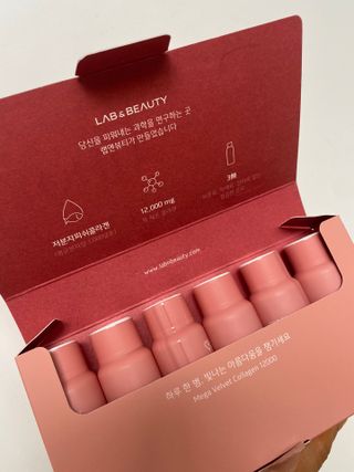 랩앤뷰티 메가 벨벳 콜라겐 12000 — 5점을 준 리뷰어가 2021년 6월 올린 사용 사진