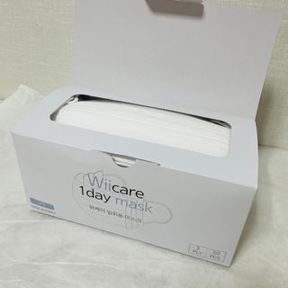 위케어 원데이 덴탈마스크 50매 화이트 대형 국내생산 — 5점을 준 리뷰어가 2021년 2월 올린 사용 사진