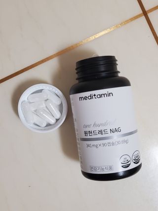 메디타민 원헌드레드 NAG — 5점을 준 리뷰어가 2021년 8월 올린 사용 사진