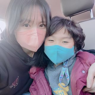 애니가드키즈 새부리형  소형L 5컬러 각 10매입 [크리미베이지, 코튼핑크, 블루레이크, 페일로즈, 민트그린] — 5점을 준 리뷰어가 2022년 2월 올린 사용 사진