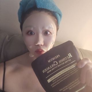 웰더마 프리미엄 PDRN 엑소좀 하이드로겔 피팅 마스크 1박스(4매입) — 5점을 준 리뷰어가 2025년 5월 올린 사용 사진