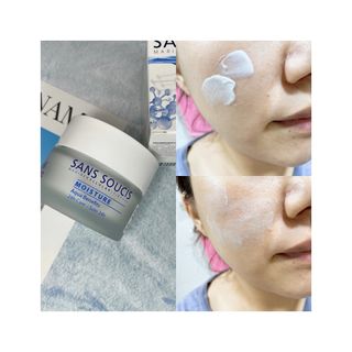 산수시 아쿠아 베네핏 24h 수부지 물광 속건조 수분크림 50ml — 5점을 준 리뷰어가 2021년 7월 올린 사용 사진