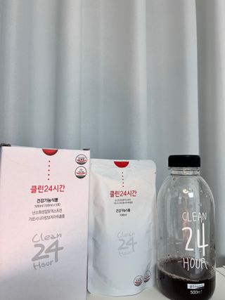 클린24시간 1BOX(5포) + 전용보틀(500ml) — 5점을 준 리뷰어가 2022년 12월 올린 사용 사진