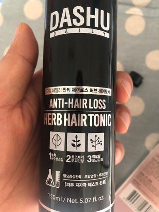 다슈코리아 다슈 데일리 안티 헤어로스 허브 헤어토닉 150ml — 5점을 준 리뷰어가 2021년 2월 올린 사용 사진