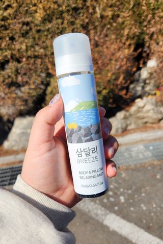 제주인디 삼달리 브리즈 바디&필로우 릴렉싱 미스트 제주 하귤 — 5점을 준 리뷰어가 2023년 2월 올린 사용 사진