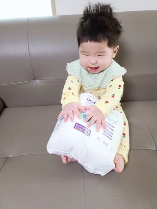 오브맘 밤 프리미엄 아기 기저귀 팬티형 밴드형 — 5점을 준 리뷰어가 2021년 1월 올린 사용 사진