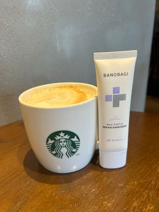바노바기 코스메틱 바노바기 밀크씨슬 리페어 시카 선스크린 플러스 50ml — 4점을 준 리뷰어가 2023년 3월 올린 사용 사진