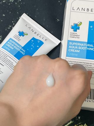 랑벨 수퍼내츄럴 아쿠아 수딩 크림 100ml — 5점을 준 리뷰어가 2022년 4월 올린 사용 사진
