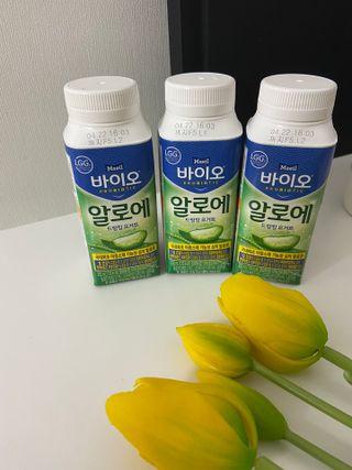LIVE 매일바이오 알로에 드링킹 요거트 — 5점을 준 리뷰어가 2022년 4월 올린 사용 사진