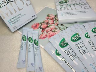 셀렉스스포츠 셀렉스 밀크세라마이드 저분자피쉬콜라겐 28포 X 1박스 — 4점을 준 리뷰어가 2021년 5월 올린 사용 사진