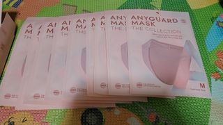 애니가드 셋업마스크 4컬러 각 10매입 [크리미베이지, 캐시미어로즈, 초콜렛브라운, 미드나잇네이비] — 4점을 준 리뷰어가 2022년 2월 올린 사용 사진
