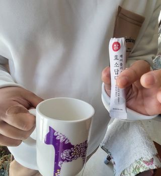 FREE [경남제약헬스케어] 런칭기념 케어플러스 참효소답다 3g x 30포/곡물효소&콤부차 — 5점을 준 리뷰어가 2023년 10월 올린 사용 사진