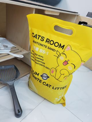 겟플렉스 켓플렉스 캣츠룸BS-1 고양이모래 4kg — 5점을 준 리뷰어가 2021년 1월 올린 사용 사진