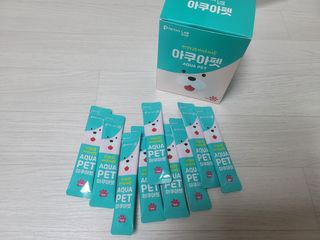 펫시랩 반려견용 액상 프리바이오틱스 아쿠아펫 — 5점을 준 리뷰어가 2021년 1월 올린 사용 사진