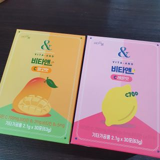 비타앤C 레몬맛, 망고맛 — 5점을 준 리뷰어가 2021년 6월 올린 사용 사진
