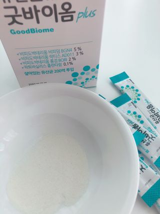 프리마인 유산균 국가지정연구소 선정, 살아있는 생유산균 200억 마리의 힘. 유산균n굿바이옴플러스 — 5점을 준 리뷰어가 2021년 9월 올린 사용 사진