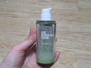 김정문알로에 큐어 큐어 알로에 리프레쉬 젤리 세럼, 큐어 알로에 하이드로 젤리 크림 — 5점을 준 리뷰어가 2021년 3월 올린 사용 사진