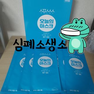 [심폐소생소] KF94 오늘의 마스크 대형 — 5점을 준 리뷰어가 2021년 11월 올린 사용 사진