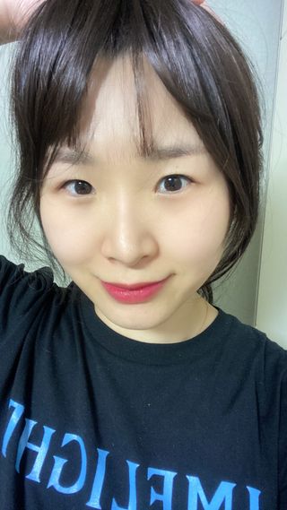 핑크에이지 [렛츠뱅] 수제 시스루뱅 라지 — 4점을 준 리뷰어가 2023년 1월 올린 사용 사진