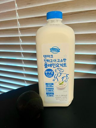 *구매평_[덴마크] 진하고 더 고소한 무가당 플레인 요거트 1.8L — 5점을 준 리뷰어가 2025년 9월 올린 사용 사진