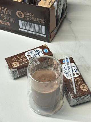 [구매평]덴마크 소화가 잘되는 우유로 만든 초코, 190ml, 24개 — 5점을 준 리뷰어가 2025년 2월 올린 사용 사진