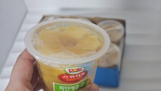 돌 MF[Dole] 파인애플컵/망고컵/복숭아컵 198g 6입X1박스 (맛 1가지 랜덤 발송) — 5점을 준 리뷰어가 2024년 10월 올린 사용 사진
