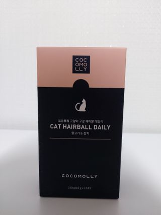 코코몰리 고양이 구강• 헤어볼 데일리 /신장• 요로 데일리 — 3.5점을 준 리뷰어가 2020년 12월 올린 사용 사진