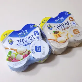 매일바이오 그릭요거트 오리지널 플레인 4개, 로스터리 커피믹스 4개 — 5점을 준 리뷰어가 2021년 12월 올린 사용 사진