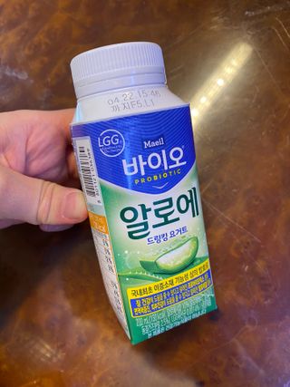 LIVE 매일바이오 알로에 드링킹 요거트 — 5점을 준 리뷰어가 2022년 4월 올린 사용 사진