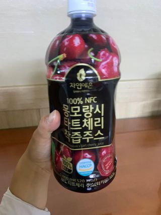자연에온 몽모랑시 타트체리 3종 세트 구성 - 저분자콜라겐젤리, NFC 착즙주스 — 5점을 준 리뷰어가 2021년 7월 올린 사용 사진