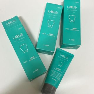 치과에서 쓰는 치약 _ 라벨제로 저불소 꼬마, 키즈, 유아, 베이비, 주니어 안전한 어린이치약 — 5점을 준 리뷰어가 2023년 2월 올린 사용 사진