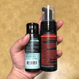 코스모먼트 부스티모 부스팅샴푸60ml + 비듬세정 진정샴푸50ml — 4.5점을 준 리뷰어가 2021년 11월 올린 사용 사진