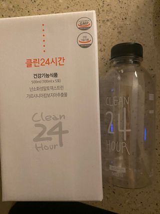 클린24시간 1BOX(5포) + 전용보틀(500ml) — 5점을 준 리뷰어가 2022년 9월 올린 사용 사진