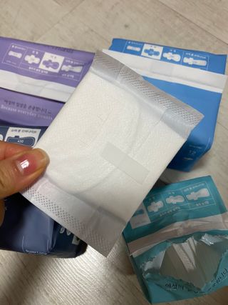 블루블루 유기농 순면 커버 생리대 — 5점을 준 리뷰어가 2021년 1월 올린 사용 사진