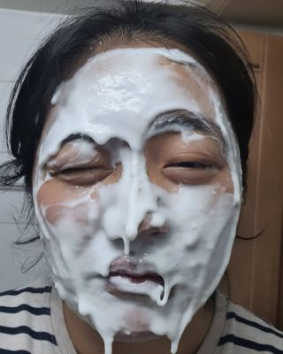 메디필 레드 락토 콜라겐 모델링 팩 — 5점을 준 리뷰어가 2021년 3월 올린 사용 사진