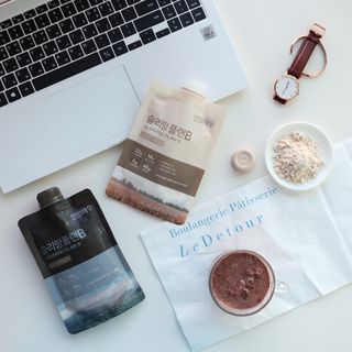 일일하우 슬리밍 플랜B 고소한 귀리맛, 진한 카카오맛 (체중조절식) — 5점을 준 리뷰어가 2023년 7월 올린 사용 사진