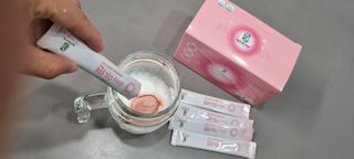 [모마네] 이너뷰티 히알루론산 비오틴 코큐텐 저분자피쉬콜라겐 - 3 g 30포 ★석류맛 — 5점을 준 리뷰어가 2021년 12월 올린 사용 사진