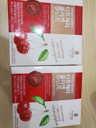 자연에온 가득담은 몽모랑시 타트체리 콜라겐 젤리스틱 — 5점을 준 리뷰어가 2020년 12월 올린 사용 사진