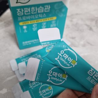 [유산균] 오마이락 장편한습관 프로바이오틱스 30P — 5점을 준 리뷰어가 2022년 11월 올린 사용 사진