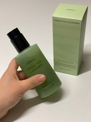 프리마인 메이크업과 들뜨는 각질까지 한방에 깐달걀로! 순하기까지한 셀베이스 그린티클렌저(200ml) — 5점을 준 리뷰어가 2023년 5월 올린 사용 사진