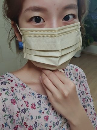 에어에이드 컬러 덴탈 마스크 — 5점을 준 리뷰어가 2021년 8월 올린 사용 사진