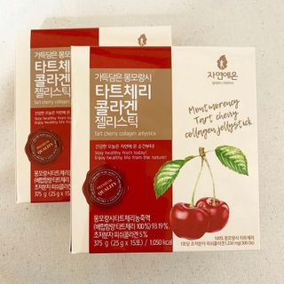 자연에온 가득담은 몽모랑시 타트체리 콜라겐 젤리스틱 — 5점을 준 리뷰어가 2021년 1월 올린 사용 사진